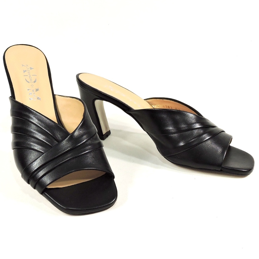 ALESSANDRO DI MARIA LEATHER SUMMER MULES